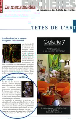 Article, presse,  sculpteur Langloÿs