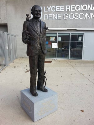 Buste-Statue-Sculpture-Bronze-René-Goscinny-Sculpteur-Langloÿs