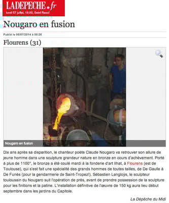 Article, presse,  sculpteur Langloÿs