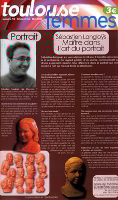 Article, presse,  sculpteur Langloÿs