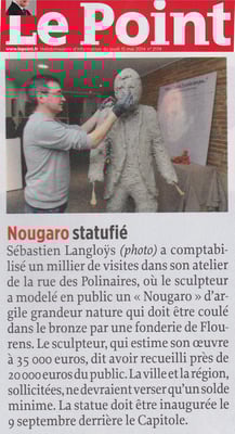 Article, presse,  sculpteur Langloÿs