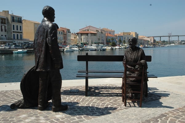 Buste-Statue-Sculpture-Bronze-Pecheur-et-ramendeuse-Sculpteur-Langloÿs