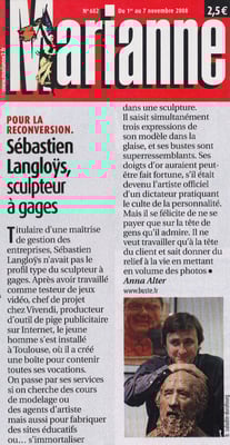 Article, presse,  sculpteur Langloÿs