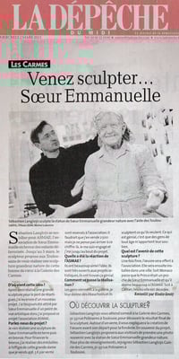 Article, presse,  sculpteur Langloÿs