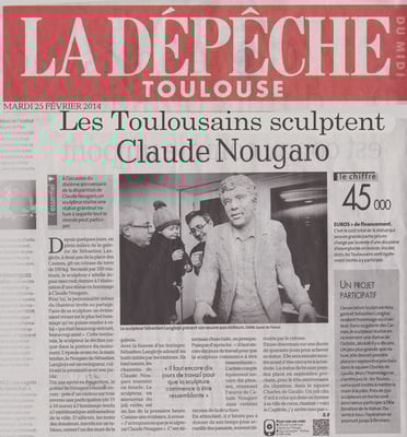 Article, presse,  sculpteur Langloÿs
