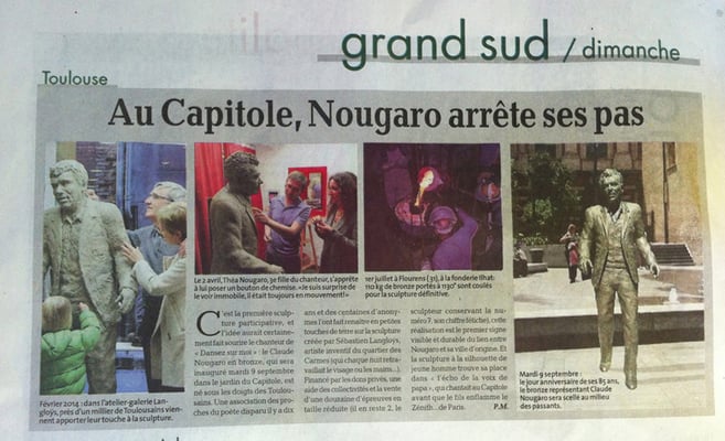 Article, presse,  sculpteur Langloÿs