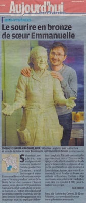 Article, presse,  sculpteur Langloÿs