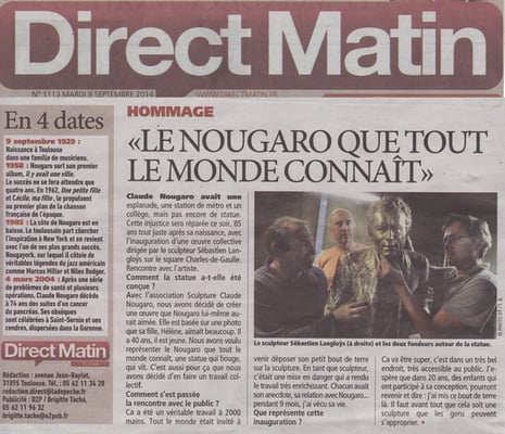 Article, presse,  sculpteur Langloÿs