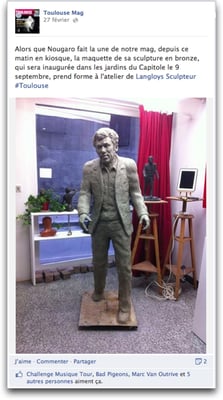 Article, presse,  sculpteur Langloÿs