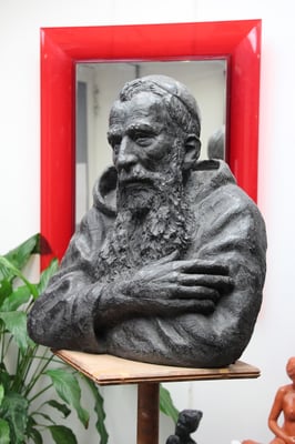 Buste, en bronze du Père Marie-Antoine, à Lourdes, sculpteur Langloÿs