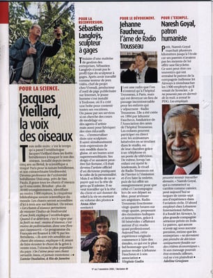 Article, presse,  sculpteur Langloÿs