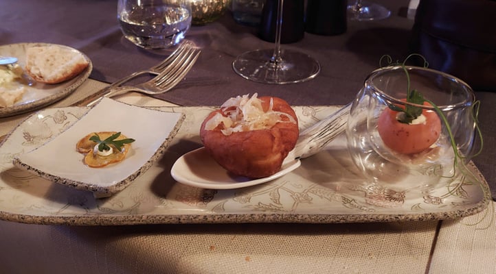 Im Restaurant Kraftwerk, Gruß von der Küche