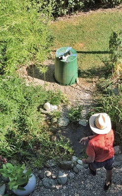 Station 3, Stiefel auf die Regentonne