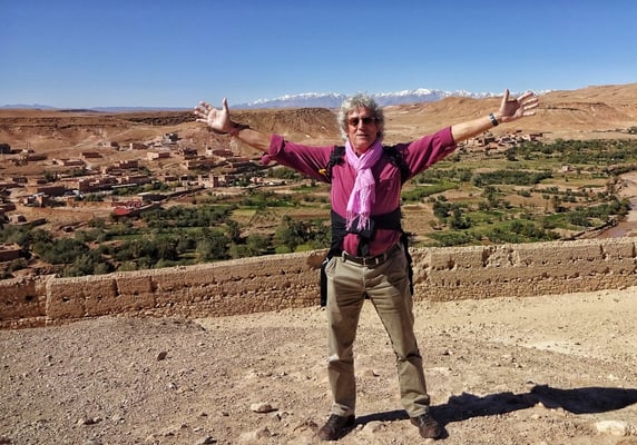 Am Gipfel des Berber Dorfs Ait Ben Haddou