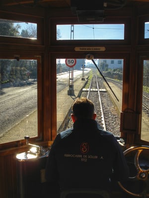 in der Tram nach Soller