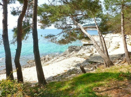 Strand vor unserem Hotel in Mali Losinj