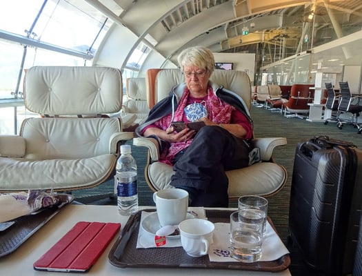 In der Lounge am Airport Dubrovnik