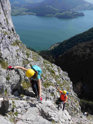 Klettersteig Klettersteigkurs Salzkammergut Drachenwand Bergführer