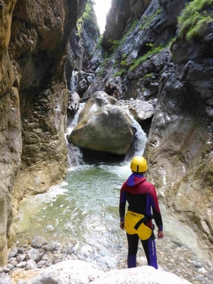 Canyoning Almbach Almbachklamm Burgau Bruggraben Klamm