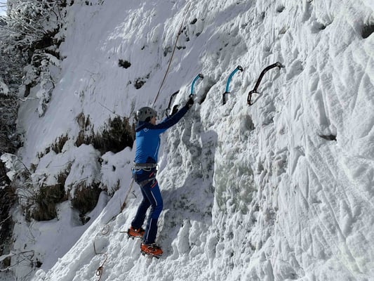 Bergführer Eisklettern Eiskletterkurse