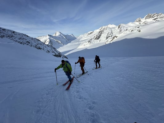 Bergführer Skidurchquerung Berner Oberland Mönch Finsteraarhorn Großes Grünhorn Mönch