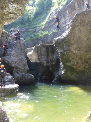 Canyoning Almbach Almbachklamm Burgau Bruggraben Klamm