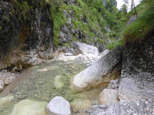 Canyoning Almbach Almbachklamm Burgau Bruggraben Klamm