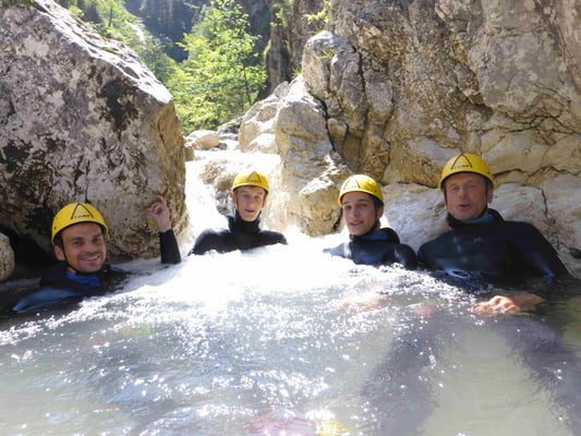 Canyoning Almbach Almbachklamm Burgau Bruggraben Klamm