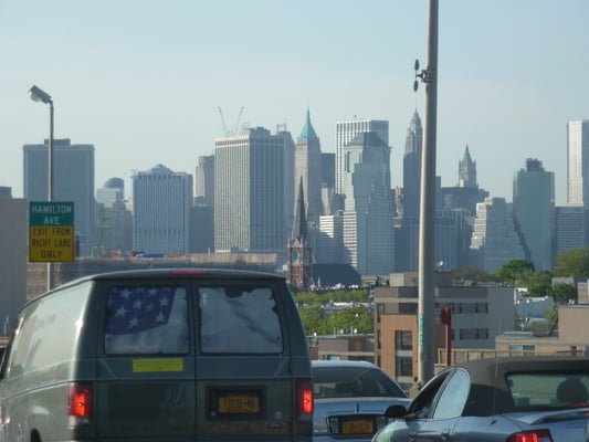 New York aus dem Auto.