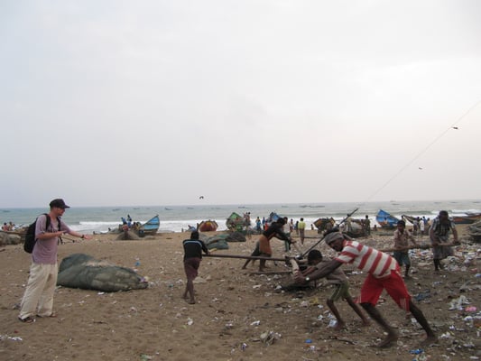 Fischer bei ihrer Rückkehr.