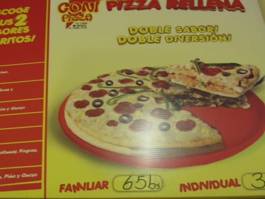 Doppelte Pizza? Die spinnen die Bolivianos.