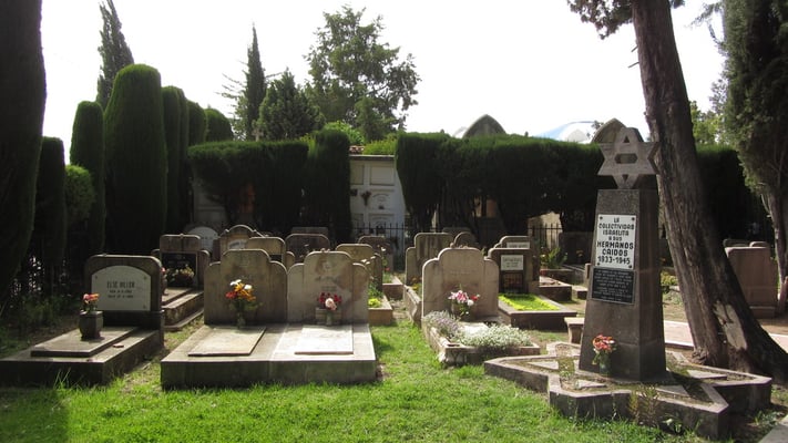 Ein kleiner Teil des Friedhofs ist für Juden reserviert. Viele kamen aus Deutschland.