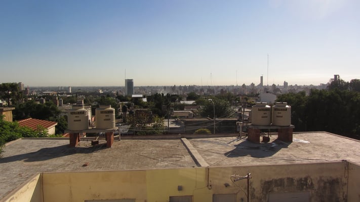 Blick vom Hausdach unseres ersten Gastgebers in Cordoba.
