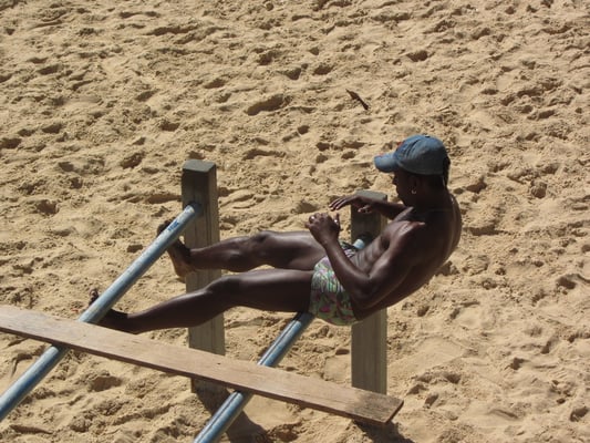 Workout am Strand.
