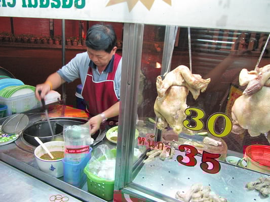 Gekochtes Hühnchen.