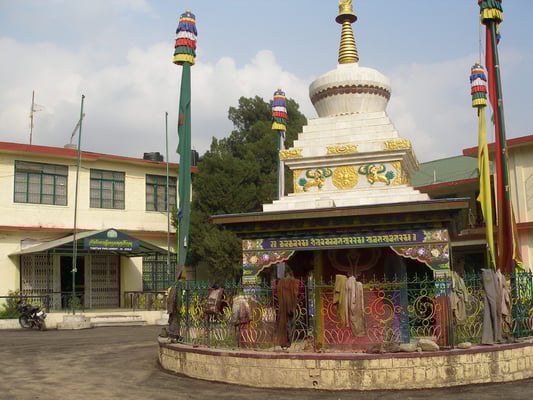 Vor dem Exil-Tibetischen Parlament.