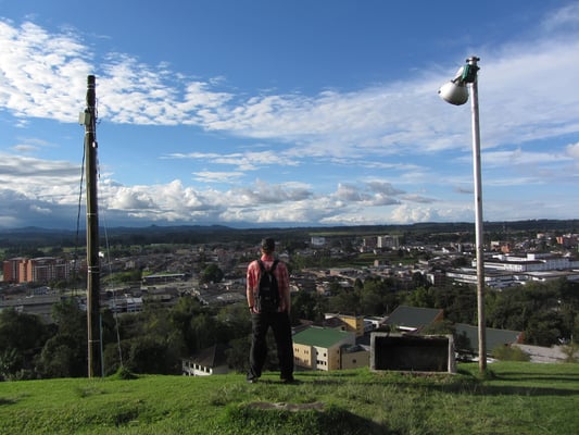 Blick auf Popayan vom El Morro.