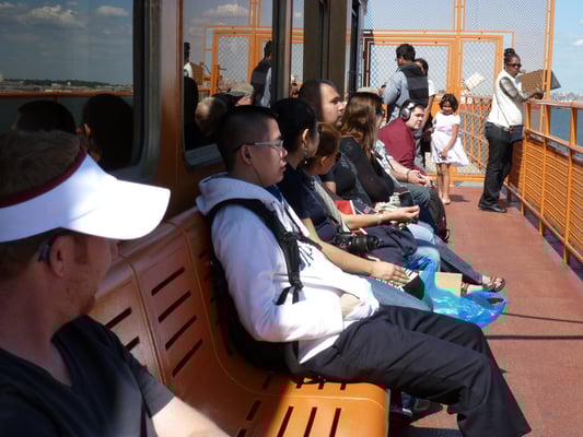 Auf der Staten Island Ferry.