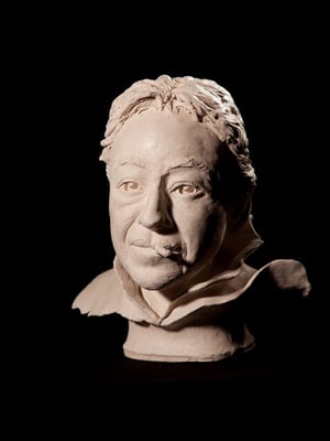 Serge ...terre cuite patinée  .30x28cms     