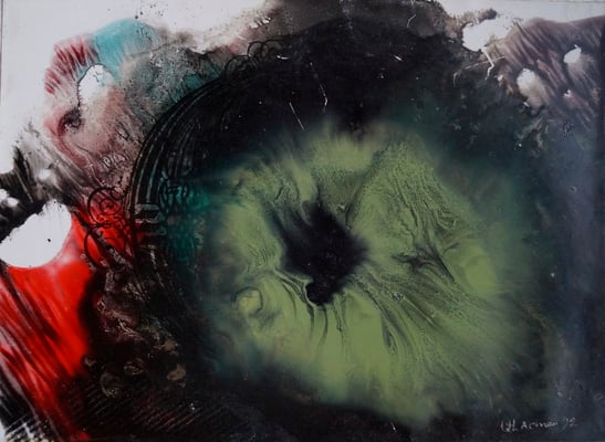 Where Nothing is at it’s Place - 1992 - Painting - Mixed technique - 26x20cm