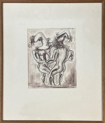 Untitled - 1991 - Drawing - Sepia on cardboard - 21,5х17cm 