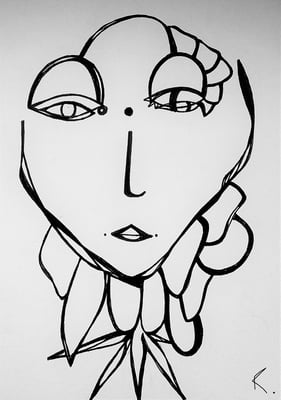  Lost You - 2018 - Drawing - Pen on paper - 19x14cm 