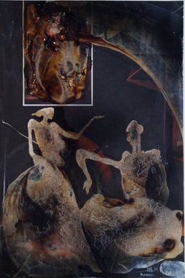 Meeting - 1992 - Painting - Mixed technique - 29x20cm 