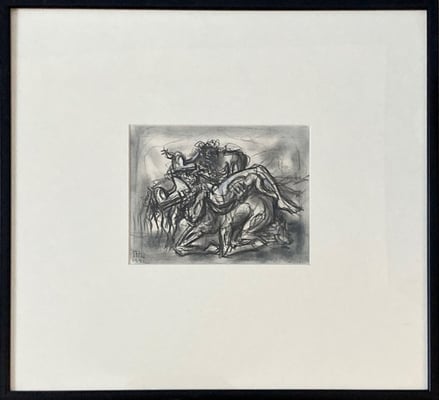 From the «Centaurs» series - 1991 - Drawing - Colored pigment and pencil on cardboard - 13х16cm 