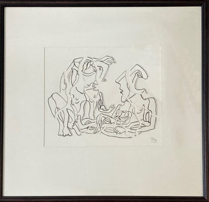 Untitled - 1991 - Drawing - Indian ink, application on cardboard - 24,2х28cm 