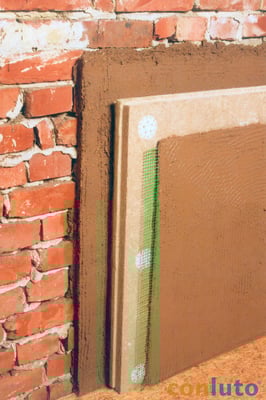 conluto Inndendämmung: Lehm-Oberputz mit Armierungsgewebe