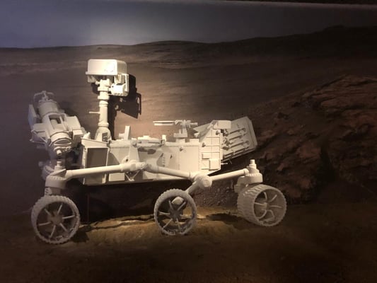 Maqueta a tamaño natural de Mars Rover en Museo de Ciencia y Tecnología Madrid