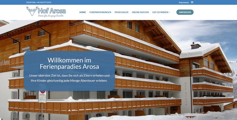 Ferienwohnung Arosa mit Hallenbad Sauna