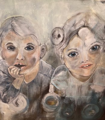 Kids Acryl auf Leinwand, 100 x 100