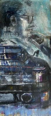 Men’s World Acryl auf Leinwand, 52 x 109